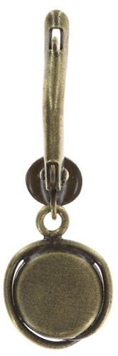 image for Earring Dangling Sparkle Twist Dark Rose fuchsia 