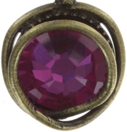 image for Earring Dangling Sparkle Twist Dark Rose fuchsia 