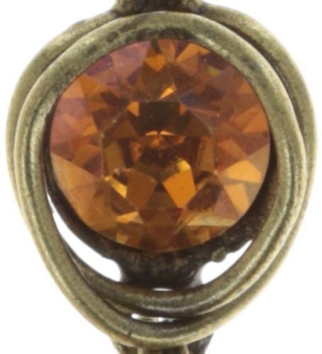 image pour Clou d'oreille pendant Sparkle Twist Marron / Orange crystal copper 