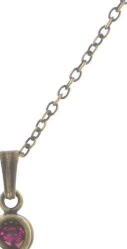 image for Necklace Pendant Sparkle Twist Dark Rose fuchsia 