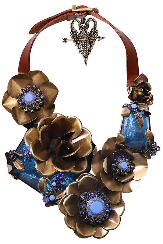 image for Necklace Collier In Honor of the Rose Blue  