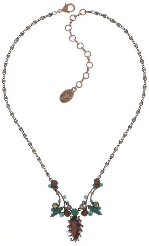 image for Necklace La Maitresse Brown / Green  