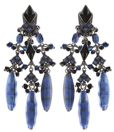 image pour Boucle d'oreille Clip pendante Arabic Nights Bleu  