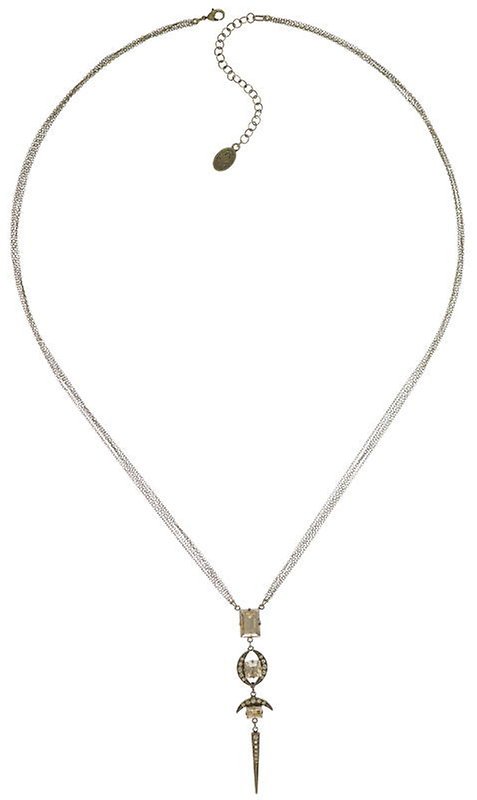 Bild für Halskette h&auml;ngend (lang) Art Deco Oriental Beige  