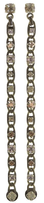 image for Earring Stud Dangling Stone Rhythm Beige  