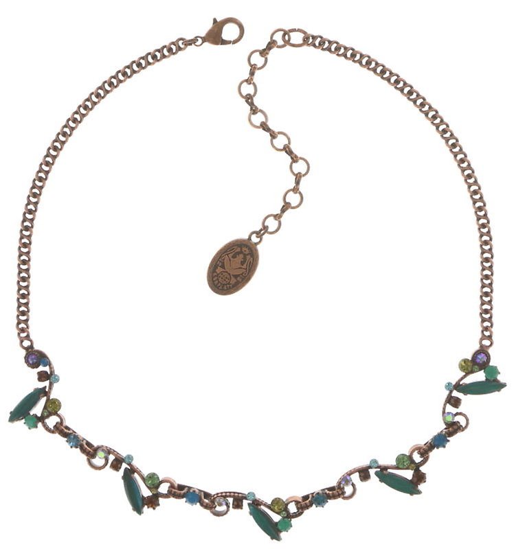 image for Necklace La Maitresse Brown / Green  