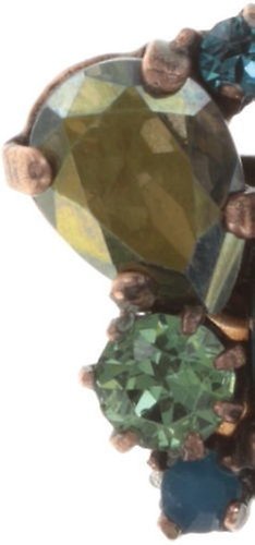 Kép Earring stud La Maitresse Brown / Green  