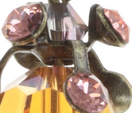 image pour Boucles d'oreilles pendantes La Maitresse Rose / Marron  