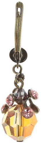 image pour Boucles d'oreilles pendantes La Maitresse Rose / Marron  