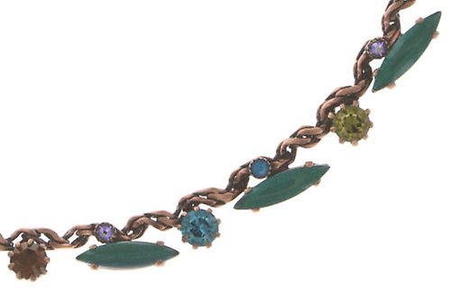 image pour Collier La Maitresse Marron / Vert  