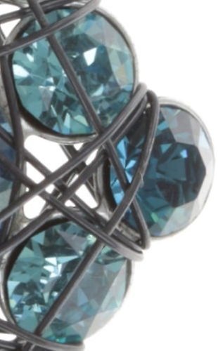 image for Earring Stud Dangling Bended Lights blue/turquoise  