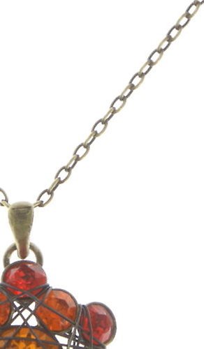 image pour Collier pendant Bended Lights orange  