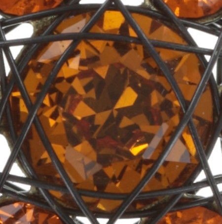 image for Necklace pendant Bended Lights orange  