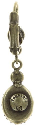 image for Earring eurowire dangling Melody Drops dark red/coralline  