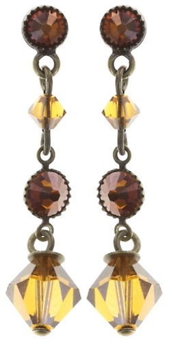 image pour Clou d'oreille pendant Stone Rhythm Marron  