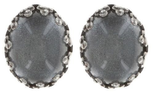image for Earring Stud Melody Drops White / Grey  