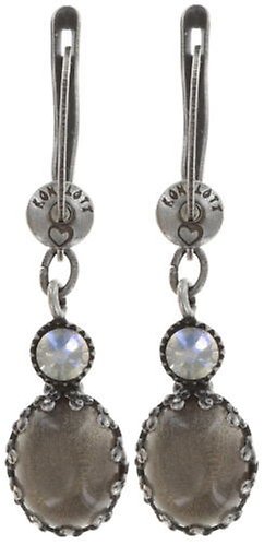 image for Earring Dangling Melody Drops White / Grey  