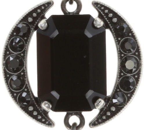 image for Necklace-Y Art Deco Oriental Black  