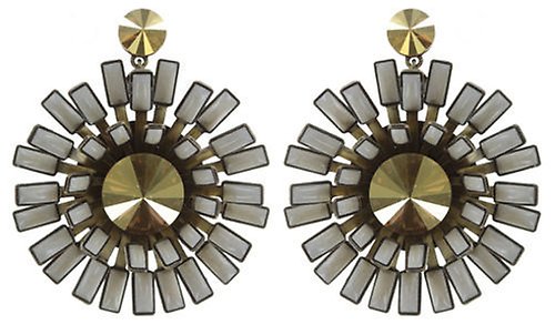 Bild für Ohrstecker baumelnd Love You Love You Not Weiß crystal metallic sunshine groß