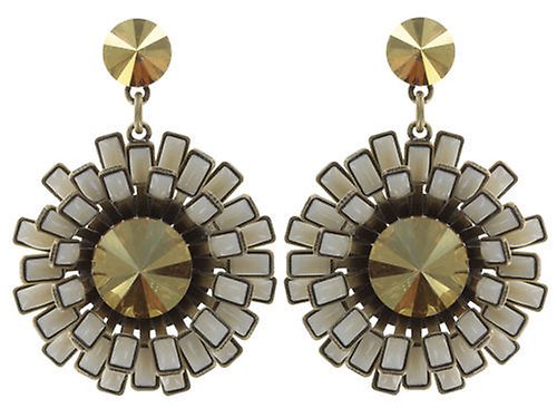 Bild für Ohrstecker baumelnd Love You Love You Not Weiß crystal metallic sunshine Medium