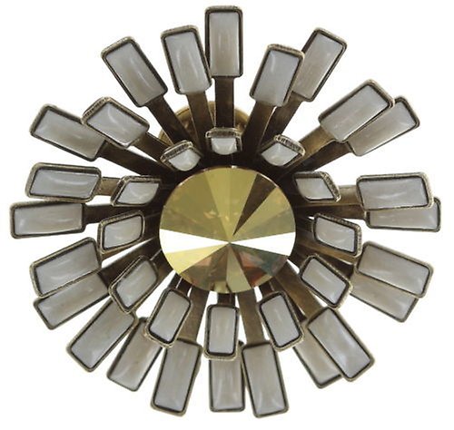 Kép Pin Love You Love You Not White crystal metallic sunshine large