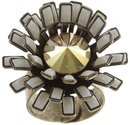 Bild für Ring Love You Love You Not Weiß crystal metallic sunshine Medium