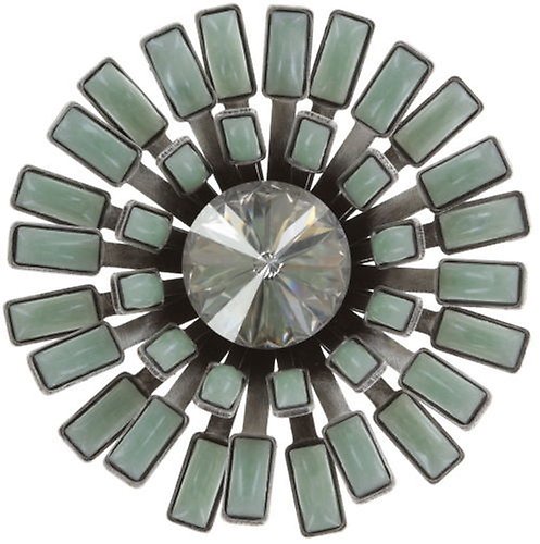 image for Pin Love You Love You Not Green crystal silver shade large