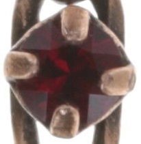 image for Earring stud dangling Stone Rhythm Red  