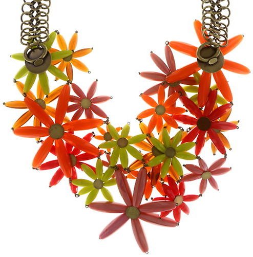 Bild für Halskette Collier Daisy Riot Orange / Gelb  