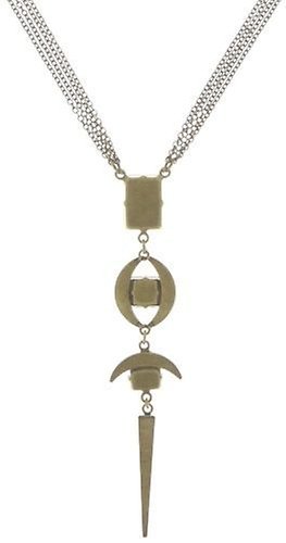 image for Necklace Pendant (Long) Art Deco Oriental Beige  