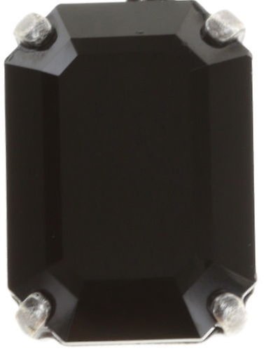 image for Earring Eurowire Art Deco Oriental Black jet Big