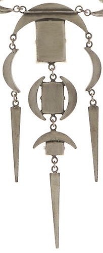 image for Necklace-Y Art Deco Oriental White  