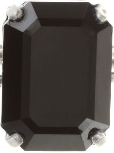 image pour Anneau Art Deco Oriental Noir jet Big