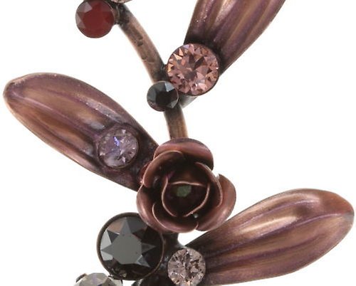 image for Earring Clip Dangling In Honor of the Rose Red  