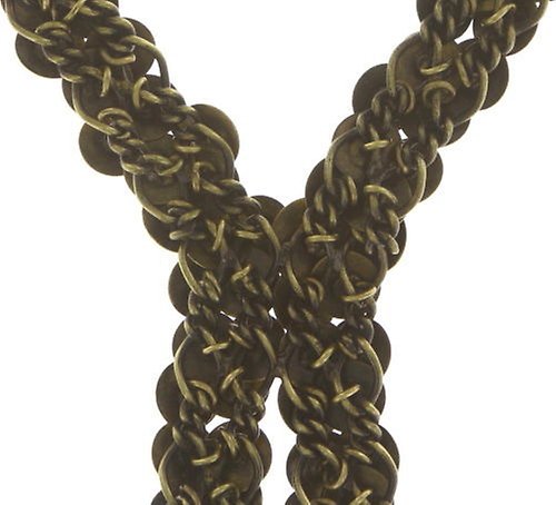 image for Necklace-Y Reptile Meteor Beige crystal golden shadow 