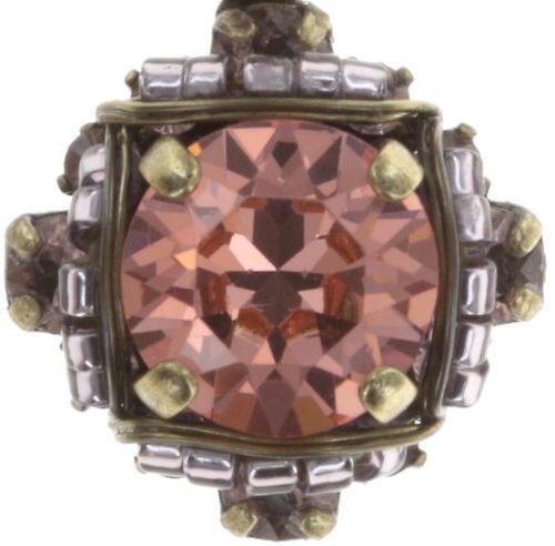 image for Earring Stud Dangling Byzantine peach/lila  