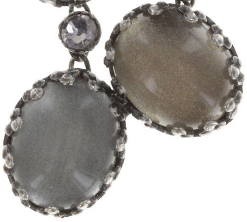 image for Necklace Pendant Melody Drops White / Grey  