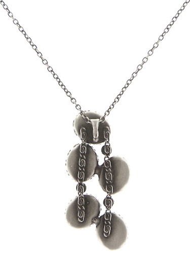 image for Necklace Pendant Melody Drops White / Grey  