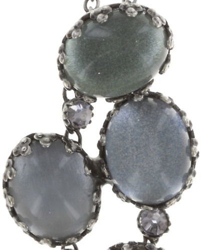 Bild für Halskette mit Anh&auml;nger Melody Drops Weiß / Grau  