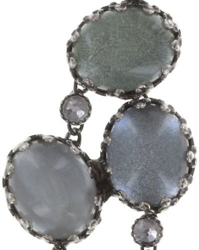 image for Necklace pendant Melody Drops White / Grey  