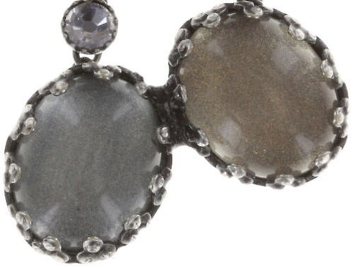 image for Necklace pendant Melody Drops White / Grey  