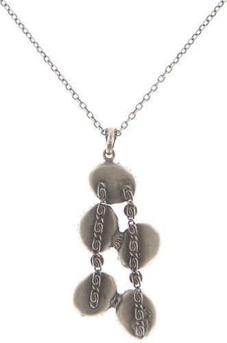 image for Necklace pendant Melody Drops White / Grey  
