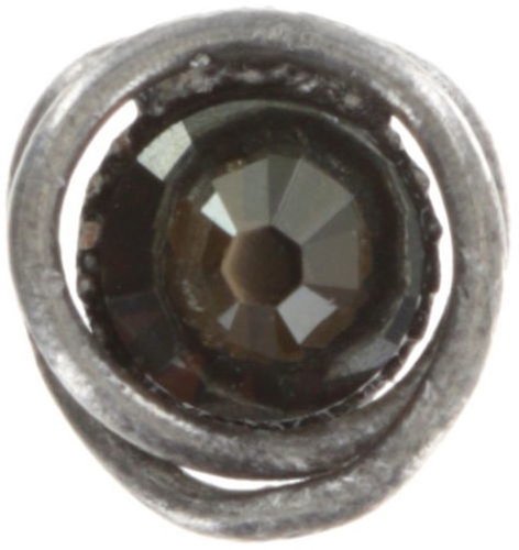 image for Earring Stud Sparkle Twist Dark Brown crystal bronze shade 