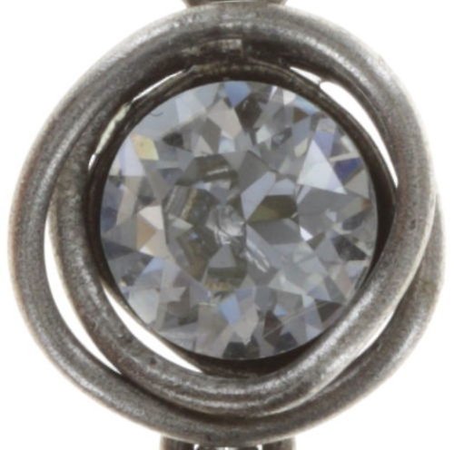 image for Earring stud dangling Sparkle Twist Light Blue crystal blue shade 