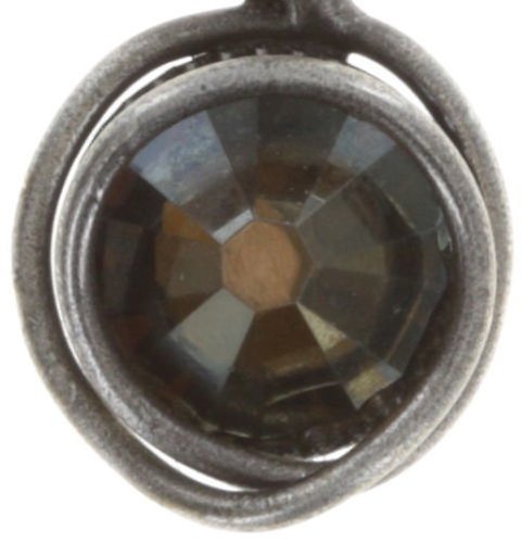 image for Earring Stud Dangling Sparkle Twist Dark Brown crystal bronze shade 