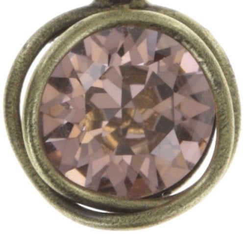 image for Necklace Pendant Sparkle Twist Pink Peach  