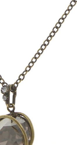 image for Necklace pendant Sparkle Twist Grey crystal satin 