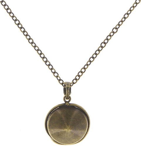 image for Necklace pendant Sparkle Twist Grey crystal satin 