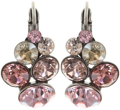 image pour Boucles d'oreilles Eurowire Petit Glamour Beige / Rose  
