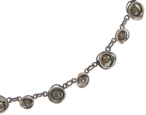 image for Necklace Sparkle Twist Dark Brown crystal bronze shade 